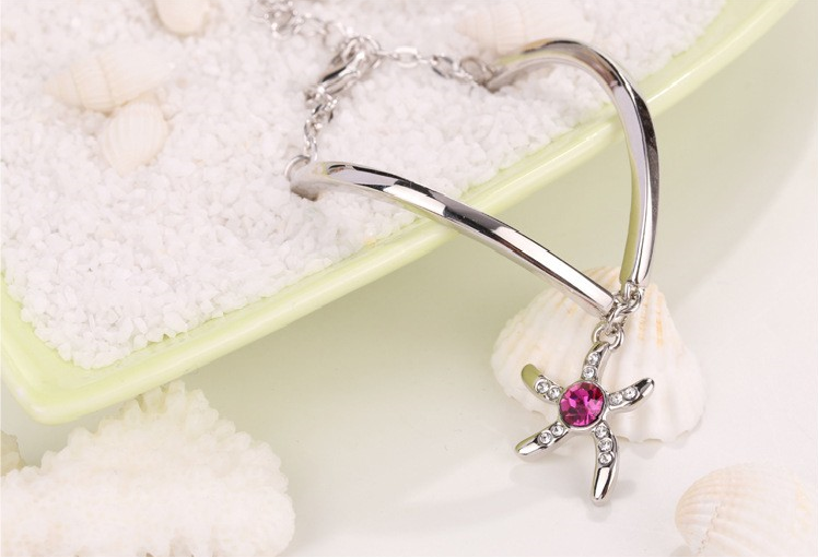Silver Plated Starfish Bracelet Bracelets - WikiWii