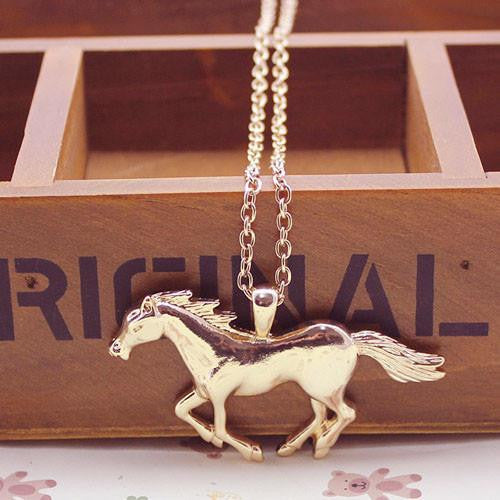 Silver/Gold Running Horse Pendant - WikiWii