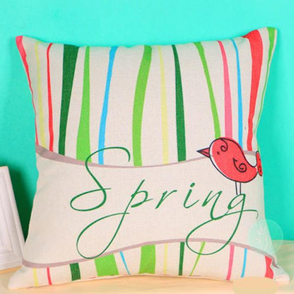 Simple Spring Tree Animal Bird Owl Lovely Cages Decorative Sofa - WikiWii