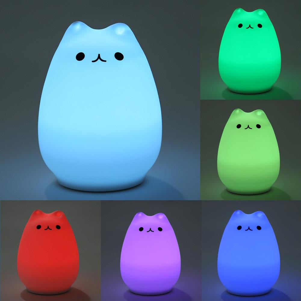 Soft  Silicone LED Night Light- 7 Colors auto change - WikiWii
