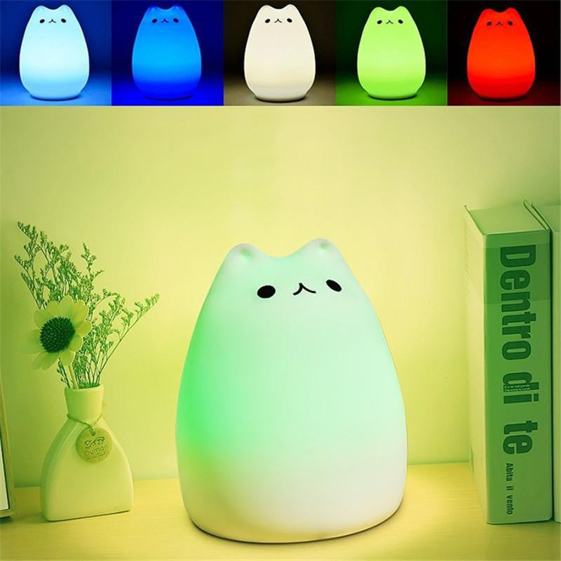 Soft  Silicone LED Night Light- 7 Colors auto change - WikiWii