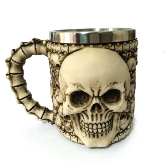 Stainless Steel Skull Mug - 350ml - WikiWii