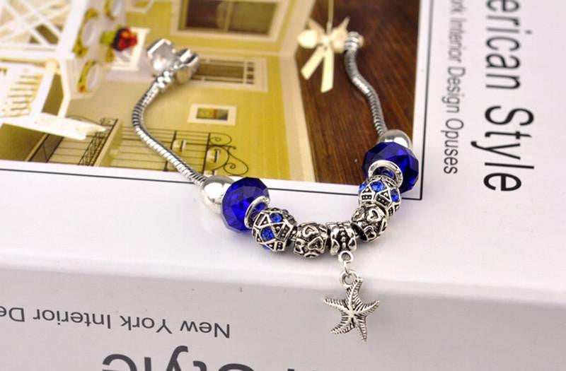 Starfish Crystal Beads Bracelet - WikiWii