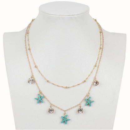 Turquoise Starfish Necklace - WikiWii