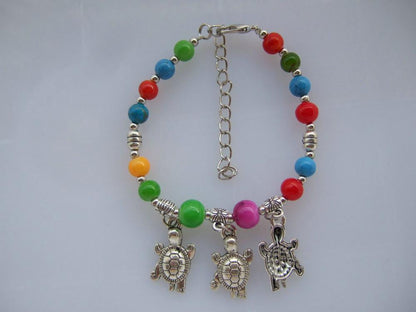 Turtle With Lucky Beads Bracelet - WikiWii