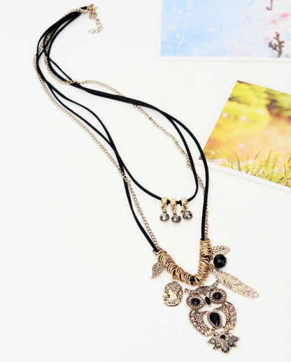 Two Layers Owl Necklaces - WikiWii