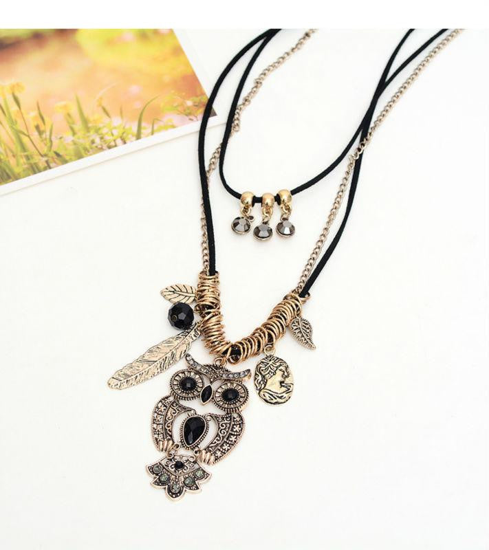 Two Layers Owl Necklaces - WikiWii