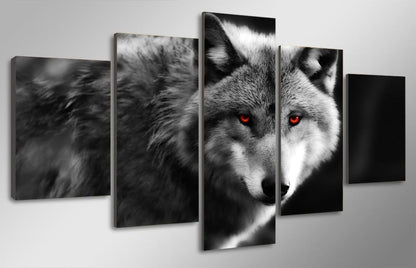 Unframed 5Pcs Wolf Wall Pictures - WikiWii