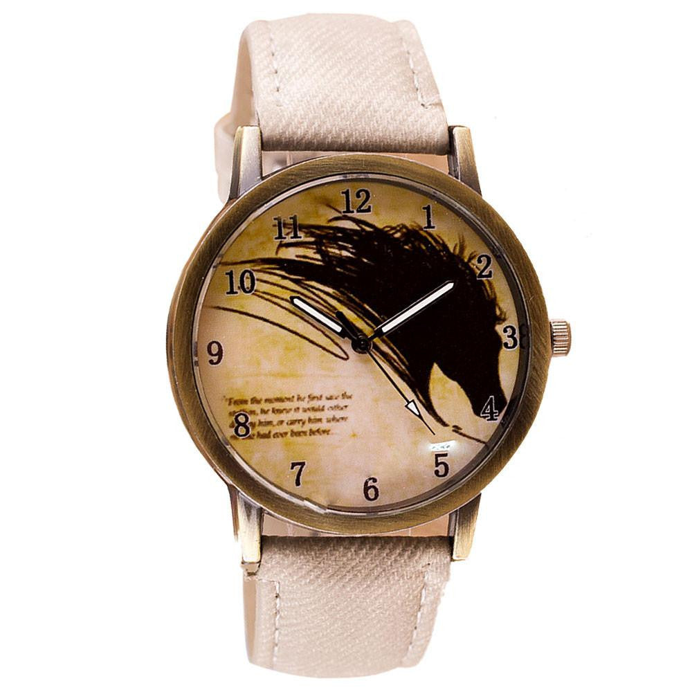 Vintage Painting Horse Watch - WikiWii