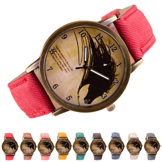 Vintage Painting Horse Watch - WikiWii