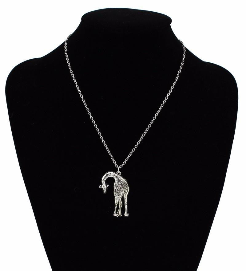 Vintage Silver Giraffe Necklace "1" - WikiWii