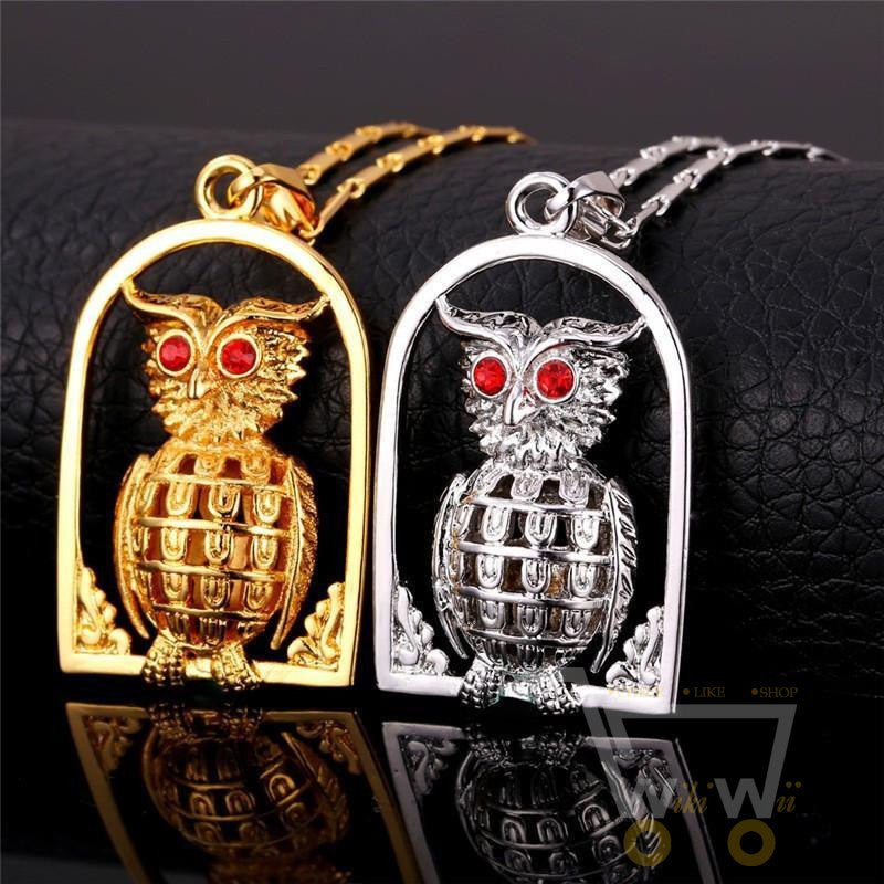 18K Gold/Platinum Plated Fashion Jewelry Owl Necklace - WikiWii