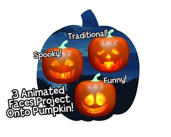 🎃 Halloween Talking Animated Pumpkin 🎃 with Built-In Projector & Speaker - YOYOWIZZ