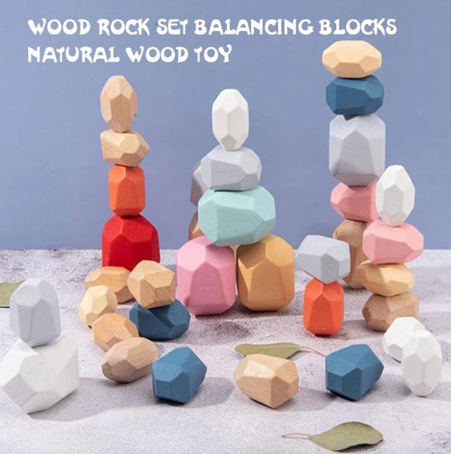 Wooden Rock Balancing Blocks Toy - YOYOWIZZ